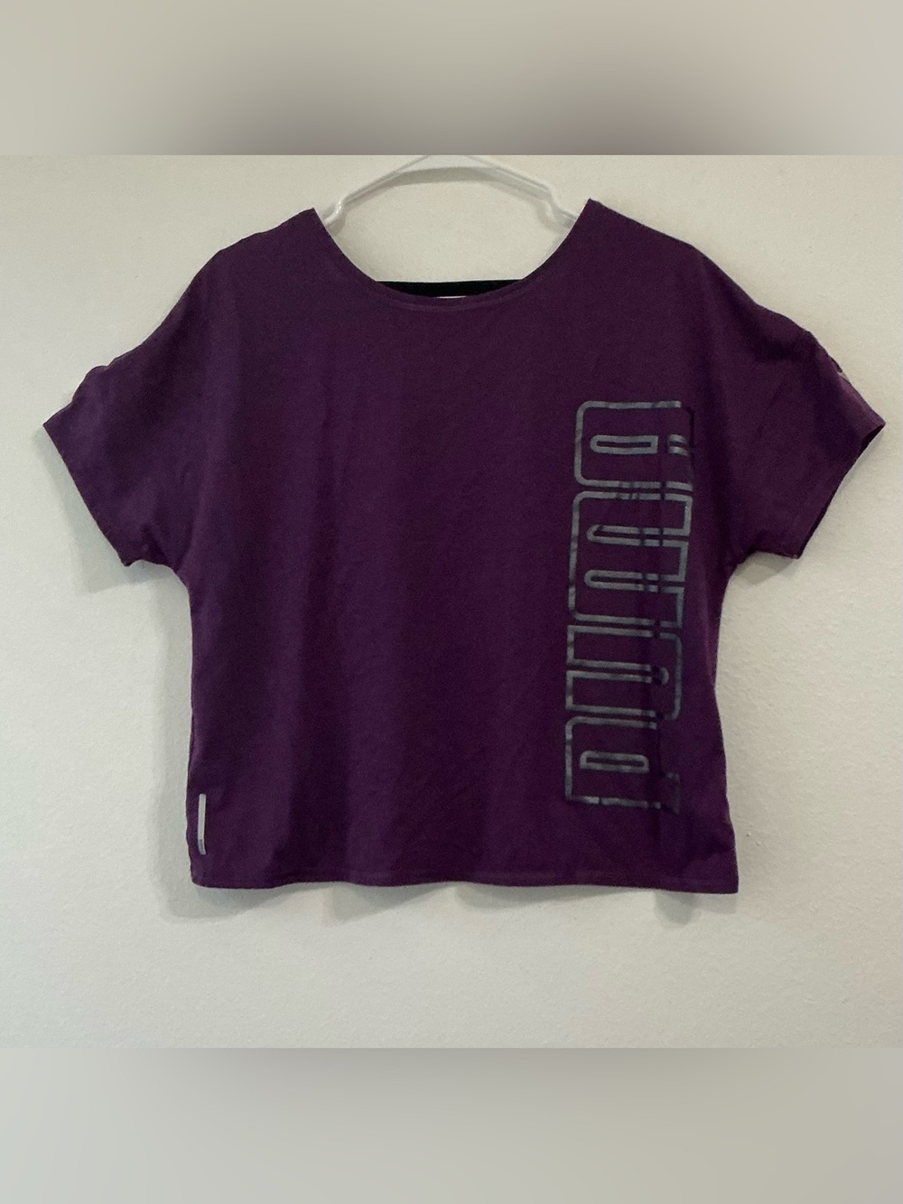 Puma DryCell Open Back Athletic Crop Top - Purple - Women’s Size L